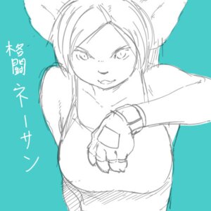 Rating: Safe Score: 0 Tags: 1:1 anthro breasts clothed clothing domestic_cat e621 felid feline felis female fingerless_gloves fur gloves greyscale_with_colored_background handwear japanese_text low_res mammal myojinius partially_colored simple_background sketch solo teal_background text translated User: bunchy7s