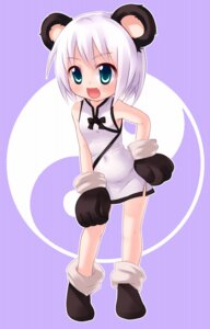 Rating: Safe Score: 0 Tags: 2009 bear blue_eyes digital_media_(artwork) e621 female giant_panda hair hi_res kurukuru mammal not_furry purple_background simple_background smile solo white_hair young User: bunchy7s