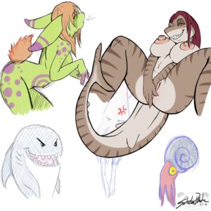 Rating: Explicit Score: 0 Tags: 1:1 2007 anthro aquatic big_breasts breasts countershading covering covering_crotch covering_self dorsal_fin e621 female fin fish genitals grey_nose group lagomorph leporid mammal nipples non-mammal_breasts non-mammal_nipples nude pink_nipples pink_vulva rabbit shark simple_background sketch_page sukebepanda syrena_(riptideshark) tail tattoo vulva white_background User: bunchy7s