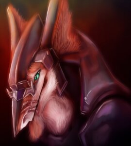 Rating: Safe Score: 0 Tags: armor bust_portrait e621 hi_res komical lovar male mammal portrait scar sergal solo User: bunchy7s
