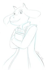 Rating: Safe Score: 0 Tags: 2013 ambiguous_gender anthro boss_monster_(undertale) bovid caprine crystal_kan digital_media_(artwork) e621 horn looking_at_viewer mammal monochrome open_mouth paws sketch smile solo toriel traditional_media_(artwork) undertale undertale_(series) vappyvap_(artist) User: bunchy7s