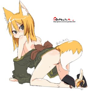 Rating: Explicit Score: 0 Tags: bare_shoulders blonde_hair breasts female fox_ear grey_eyes japanese_clothes looking_back no_panties oekaki onija_taro onija_tarou rule34 sideboob User: bunchy7s