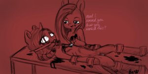 Rating: Explicit Score: 0 Tags: 2:1 anthro ball_gag bdsm black_and_white_and_red blood bodily_fluids bondage bound cupcakes_(mlp_fanfic) dialogue digital_drawing_(artwork) digital_media_(artwork) duo e621 earth_pony english_text equid equine female friendship_is_magic gag gagged genitals gore grimdark hannahugs hasbro horn horse knife mammal masochism my_little_pony mythological_creature mythological_equine mythology pinkamena_(mlp) pinkie_pie_(mlp) pony rarity_(mlp) red_theme restrained text torture unicorn vulva wounded User: bunchy7s