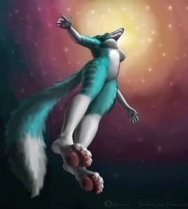 Rating: Questionable Score: 0 Tags: anthro biped bjpentecost blue_body blue_fur breasts canid canine digitigrade dipstick_tail e621 feet female flying fox fur hindpaw mammal markings nude pawpads paws solo standing star tail tail_markings User: bunchy7s