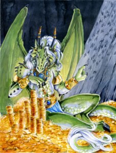 Rating: Safe Score: 0 Tags: 2008 anthro armlet blue_eyes bottomwear cave claws clothed clothing coin counting dragon e621 ear_piercing gem gold_(metal) gold_coin green_body green_scales hair heather_bruton horn loincloth long_hair male membrane_(anatomy) membranous_wings money mythological_creature mythological_scalie mythology piercing sapphire_(gem) scales scalie solo tail topless treasure treasure_hoard white_hair wings User: bunchy7s