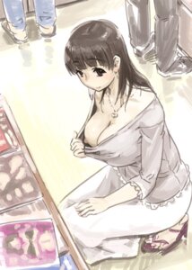 Rating: Explicit Score: 0 Tags: 1girls areola breasts brown_eyes brown_hair cleavage curvy erect_nipples exhibitionism female female_only flashing huge_breasts jewelry kaqo kneeling milf necklace nipple_slip nipples no_bra original public rule34 showing straight_hair User: bunchy7s