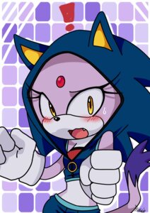 Rating: Questionable Score: 0 Tags: amber_eyes anthro blaze_the_cat blush clothed clothing cosplay domestic_cat e621 eulipotyphlan exclamation_point felid feline felis female fur hedgehog hi_res hoodie mamarocket mammal midriff purple_body purple_fur sega solo sonic_the_hedgehog sonic_the_hedgehog_(series) tail topwear User: bunchy7s