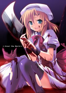 Rating: Explicit Score: 0 Tags: 07th_expansion beret billhook blood blood_on_face blue_eyes dress female hat higurashi_no_naku_koro_ni hinata_mutsuki orange_hair p-drops purple_legwear purple_thighhighs rule34 ryuuguu_rena short_hair sitting smile solo submerged thighhighs torn_clothes torn_thighhighs turtleneck weapon wristband User: bunchy7s