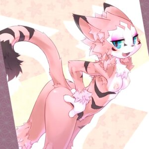 Rating: Questionable Score: 0 Tags: 1:1 anthro armpit_hair blue_eyes body_hair breasts butt butt_pose cotora domestic_cat e621 fangs felid feline felis female fur hand_on_hip mammal nipples nyaou_(cotora) pink_body pink_fur pose small_breasts solo tail teeth third-party_edit User: bunchy7s
