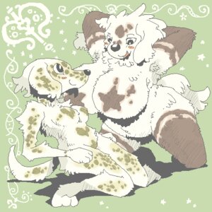 Rating: Questionable Score: 0 Tags: 1:1 anthro armpit_hair big_breasts blush body_hair breasts canid canine digital_media_(artwork) duo e621 female huge_breasts kneeling low_res mammal nude oekaki pose tail utsuki_maito User: bunchy7s