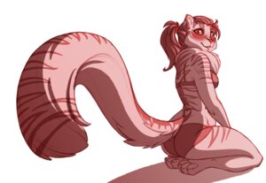 Rating: Safe Score: 0 Tags: anthro biped bra brindle clothed clothing domestic_cat e621 felid feline felis female kneeling mammal monochrome panties skimpy solo underwear User: bunchy7s