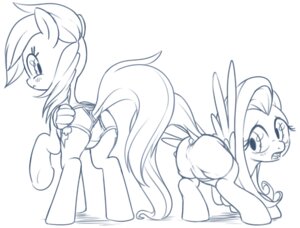 Rating: Questionable Score: 0 Tags: 2014 black_and_white blue_and_white blush boxer_briefs briefs butt clothing cutie_mark digital_drawing_(artwork) digital_media_(artwork) duo e621 equid equine feathered_wings feathers female feral fluttershy_(mlp) friendship_is_magic hair hasbro line_art mammal monochrome my_little_pony mythological_creature mythological_equine mythology pegasus presenting presenting_hindquarters rainbow_dash_(mlp) standing stoic5 underwear wings User: bunchy7s