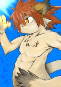Rating: Safe Score: 0 Tags: abs anthro black_nose brown_hair chest_tuft day e621 felid hair japanese_text male mammal nude orange_eyes outside short_hair sky solo sun tail tail_tuft text translation_request tuft はぐれ User: bunchy7s