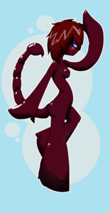 Rating: Questionable Score: 0 Tags: abstract_background anthro arachnid arthropod biped blue_eyes blush breasts e621 female fleufy hair nipples non-mammal_breasts non-mammal_nipples nude personification scorpio_(zodiac) scorpion short_hair side_boob simple_background solo standing sting tail western_zodiac User: bunchy7s