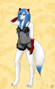 Rating: Questionable Score: 0 Tags: 5:8 anthro blue_hair canid canine canis clothing colormeviolet e621 female fur hair hi_res horo_(sparkangel) mammal nightgown pinup pose smile smirk solo tail translucent translucent_clothing white_body white_fur wolf User: bunchy7s