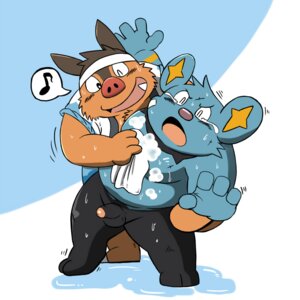 Rating: Explicit Score: 0 Tags: 1:1 anthro assisted_bathing bathing duo e621 erection fan_character felid foreskin generation_4_pokemon generation_5_pokemon genitals humanoid_genitalia humanoid_penis male male/male mammal nintendo nude one_eye_closed overweight partially_retracted_foreskin penis pignite pokemon pokemon_(species) shiba-kenta shinx slightly_chubby soap standing suine takataka_(character) User: bunchy7s