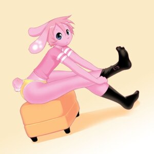 Rating: Safe Score: 0 Tags: 1:1 anthro arms_together bent_leg blue_eyes briefs clothed clothing e621 extended_arms extended_leg femboy footwear fur furniture hair knock-kneed lagomorph leaning leaning_forward leg_over_edge legwear leporid looking_at_viewer male mammal miu o_o ottoman over_edge pink_body pink_clothing pink_fur pink_hair pink_shirt pink_topwear rabbit shirt side_view simple_background sitting socks solo topwear underwear white_background User: bunchy7s