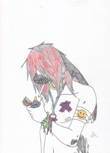 Rating: Questionable Score: 0 Tags: anthro bandage biped bracelet cigarette crayon_(artwork) e621 ear_piercing fire glowstick hair hair_over_eyes jag_(artist) jewelry lagomorph leporid lighter long_hair male mammal mixed_media neo_velkov nipples nude pen_(artwork) piercing rabbit simple_background smiley_face smoking solo standing tape traditional_media_(artwork) white_background User: bunchy7s
