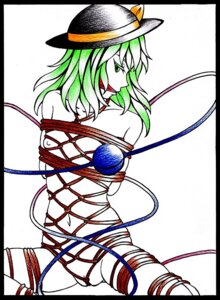 Rating: Explicit Score: 0 Tags: arms_behind_back ballpoint_pen_(medium) bondage colored_pencil_(medium) female green_eyes green_hair hat koishi_komeiji looking_away navel nude rope rule34 sitting solo tosihakikumanori touhou traditional_media User: bunchy7s