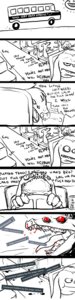 Rating: Questionable Score: 0 Tags: alcohol ambiguous_gender anthro beer beverage black_and_white_and_red blood bodily_fluids bus child comic commercial_vehicle digital_drawing_(artwork) digital_media_(artwork) driving e621 english_text fight food furaffinity group hi_res inside_bus long_image mephitoad monochrome oddbird profanity public_transportation red_eyes school_bus slug_(character) spot_color tall_image teeth text troll_(mythology) vehicle vehicle_for_hire wheel yelling young young_anthro User: bunchy7s