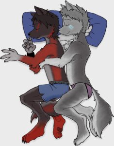 Rating: Safe Score: 0 Tags: 3_toes 4_fingers anthro artist_collaboration blue_clothing blue_underwear boxers_(clothing) canid canine canis claws clothing duo e621 ears_up eyes_closed feet female fingers fur grey_body grey_fur kateandme lying mammal on_side panties paws pillow purple_clothing purple_underwear scar simple_background sleeping smile spooning tarathiellyris toe_claws toes unavailable_at_source underwear white_body white_fur wolf User: bunchy7s
