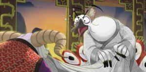 Rating: Safe Score: 0 Tags: 2011 angry anthro avian beak bird black_beak bovid caprine clothed clothing dreamworks duo e621 eyewear feather_hands feathers female fur galliform glasses goat kung_fu_panda lord_shen male mammal peafowl phasianid purpleground02 soothsayer white_body white_feathers white_fur User: bunchy7s