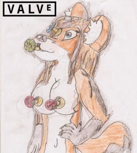 Rating: Explicit Score: 0 Tags: anthro biped blue_eyes breasts canid canine cb129 e621 female fox half-length_portrait hi_res mammal nipples portrait solo tail valve_(mechanical) valve_corporation User: bunchy7s