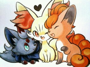 Rating: Safe Score: 0 Tags: 65rocorokotan ambiguous_gender blue_body blue_fur brown_body brown_fur canid canine chest_tuft daww e621 eyes_closed fennekin feral fur generation_1_pokemon generation_5_pokemon generation_6_pokemon gloves_(marking) group happy heart_symbol love mammal markings multi_tail nintendo pokemon pokemon_(species) smile tail tuft vulpix zorua ろこ User: bunchy7s