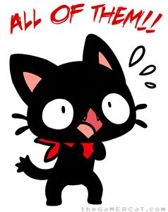 Rating: Safe Score: 0 Tags: ambiguous_gender black_body black_fur clothing domestic_cat e621 english_text felid feline felis fur gamercat_(character) kerchief low_res mammal open_mouth samantha_whitten solo tail text the_gamercat User: bunchy7s
