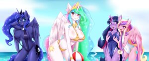 Rating: Questionable Score: 0 Tags: 2014 absurd_res anthro anthrofied ball beach_ball big_breasts bikini blue_body blue_eyes blue_fur blue_hair blush breast_size_difference breasts cleavage clothed clothing crown curvy_figure cutie_mark digital_media_(artwork) e621 equid equine feathered_wings feathers female female/female friendship_is_magic fur grope group hair hasbro headgear hi_res holding_ball holding_object horn inflatable long_hair looking_at_viewer mammal mleonheart multicolored_hair my_little_pony mythological_creature mythological_equine mythology navel one-piece_swimsuit open_mouth pink_body pink_fur pink_hair pool_toy princess_cadance_(mlp) princess_celestia_(mlp) princess_luna_(mlp) pseudo_incest_(lore) purple_body purple_eyes purple_fur purple_hair royalty skimpy sling_bikini smile swimwear teal_eyes thick_thighs tiara twilight_sparkle_(mlp) two-piece_swimsuit two_tone_hair voluptuous white_body white_fur wide_hips winged_unicorn wings User: bunchy7s