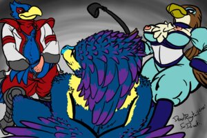 Rating: Explicit Score: 0 Tags: 2012 animalympics anthro breasts closed_mouth clothes color contessa crossover erection falco_lombardi female male nintendo nipples open_clothes penis pheasant riding_crop rule34 star_fox User: bunchy7s