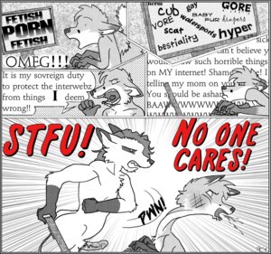 Rating: Explicit Score: 0 Tags: 2008 abuse anon_(anon_ihmus) anon_ihmus anthro black_and_white canid canine caption comic computer dialogue duo e621 electronics english_text erection fox genitals humanoid_genitalia humanoid_penis male mammal monochrome penis shocked spot_color text User: bunchy7s
