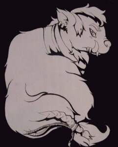 Rating: Safe Score: 0 Tags: ambiguous_gender black_background dark e621 fangs feral glare mammal olimarpuke-chan piercing simple_background solo teeth tusks unknown_species User: bunchy7s