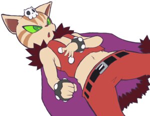 Rating: Safe Score: 0 Tags: alternative_fashion angry anthro biped bone bottomwear bracelet brown_markings cape clothed clothing crop_top dark_side_cat digital_media_(artwork) domestic_cat dutch_angle e621 facial_markings felid feline felis fist fully_clothed fur_trim_(clothing) green_eyes green_sclera hand_on_chest head_markings jewelry kori-nio male mammal markings midriff pants punk purple_outerwear red_bottomwear red_clothing red_topwear shirt shocked simple_background skull solo standing striped_body striped_skin stripes studded_bracelet studded_jewelry studs tan_body tan_skin topwear vest white_background User: bunchy7s