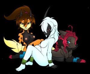 Rating: Explicit Score: 0 Tags: 2011 3girls absol anthro arcanine breasts female female_only ivanks nintendo nipples nude pokemon pokemon_(species) rule34 tagme zoroark User: bunchy7s