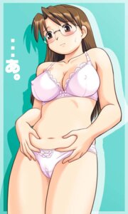 Rating: Questionable Score: 0 Tags: 1girls azumanga_daiou belly blush bow_bra bra breasts brown_eyes brown_hair cameltoe cleavage embarrassed erect_nipples female female_only frilled_panties frills glasses green_background human jpeg_artifacts koyomi_mizuhara large_breasts lingerie midriff navel nipples panties pinch pinching pink_bra pink_panties plump purple_bra purple_panties pussy rule34 shadow solo standing sweatdrop translation_request tummy_grab underwear underwear_only weight_conscious yaoena User: bunchy7s