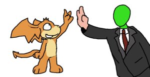 Rating: Safe Score: 0 Tags: anon anthro bandai_namco darkdoomer digimon digimon_(species) duo e621 gesture head_wings high_five male membrane_(anatomy) membranous_wings patachu patamon tail unusual_wing_placement wings User: bunchy7s