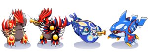 Rating: Safe Score: 0 Tags: ambiguous_gender e621 fakemon feral generation_3_pokemon generation_6_pokemon groudon group hi_res horn kyogre legendary_pokemon markings nintendo pokemon pokemon_(species) primal_groudon primal_kyogre primal_reversion spikes teeth unknown_artist User: bunchy7s