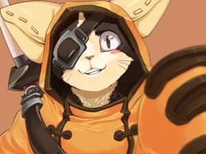 Rating: Safe Score: 0 Tags: 2010 4:3 ambiguous_gender anthro arc_system_works blazblue blush chest_tuft domestic_cat e621 eye_patch eyewear felid feline felis fur gou grey_eyes jubei_(blazblue) kaka_(blazblue) mammal melee_weapon rape_face smile solo sword tuft weapon User: bunchy7s