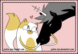 Rating: Safe Score: 0 Tags: 2012 adventure_time black_body black_border black_fur border cake_the_cat cartoon_network dipstick_tail domestic_cat duo e621 equid equine felid feline felis female fionna_and_cake_(franchise) fur grey_hair hair heart_symbol horn jackie-lyn looking_at_another lord_monochromicorn male male/female mammal markings monochromicorn multicolored_tail mythological_creature mythological_equine mythology on_model pink_background pupils rainicorn raised_tail romantic romantic_couple simple_background size_difference slit_pupils smile tail tail_markings tan_body tan_fur text toony unicorn url white_body white_fur User: bunchy7s