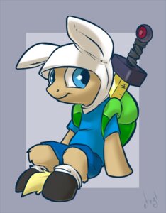 Rating: Safe Score: 0 Tags: adventure_time alternate_species atryl backpack blue_eyes cartoon_network clothed clothing crossover digital_media_(artwork) e621 equid equine feral finn_the_human hasbro horse male mammal melee_weapon my_little_pony ponification pony scarlet_(adventure_time) simple_background smile solo sword weapon User: bunchy7s