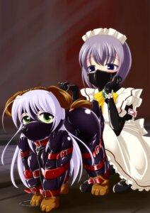 Rating: Explicit Score: 0 Tags: 2girls all_fours animal_ear bitchsuit bondage bondage_gear bound_arms bound_legs buttplug buttplug_tail clothed clothed_female collar dog_ear dog_girl face_mask female female_only gag gagged gimp highres latex leash maid maid_headdress mask multiple_subs petplay pup_mask purple_hair rule34 silver_hair slave tamakko User: bunchy7s