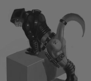 Rating: Questionable Score: 0 Tags: accessory anthro argonian armor belt bent_over bethesda_game_studios biped boots bottomless butt clothed clothing e621 fangs footwear furgonomics grey_background greyscale hand_print hood hood_up jewelry knife leather leather_armor looking_at_viewer looking_back male microsoft monochrome murskahammas oblivion pose presenting raised_tail reptile ring scalie shadow shoes simple_background skyrim solo standing tail tail_accessory tail_jewelry tail_ring tattoo teeth the_dark_brotherhood_(the_elder_scrolls) the_elder_scrolls veezara User: bunchy7s