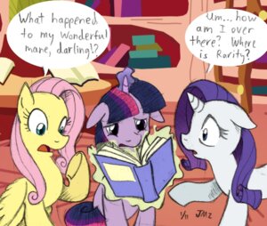 Rating: Safe Score: 0 Tags: blue_eyes body_swap book detailed_background e621 elosande english_text equid equine feathered_wings feathers female feral fluttershy_(mlp) friendship_is_magic fur group hair hasbro horn long_hair mammal multicolored_hair my_little_pony mythological_creature mythological_equine mythology pegasus pink_hair purple_body purple_eyes purple_fur purple_hair rarity_(mlp) short_hair text toony twilight_sparkle_(mlp) two_tone_hair unicorn white_body white_fur wings yellow_body yellow_feathers yellow_fur User: bunchy7s