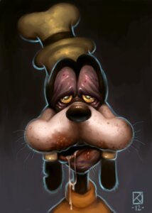 Rating: Questionable Score: 0 Tags: 2012 anthro black_body black_fur bodily_fluids boils bust_portrait canid canine clothing creepy daniel_karlsson disney drooling e621 fur goofy_(disney) green_eyes half-closed_eyes hat headgear headwear hi_res looking_at_viewer male mammal narrowed_eyes nightmare_fuel portrait saliva signature simple_background solo User: bunchy7s