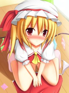 Rating: Questionable Score: 0 Tags: blonde_hair blush bottomless clothes_on_floor condom female flandre_scarlet footwear hat highres kneeling looking_up panties pussy pussy_juice red_eyes rule34 short_hair side_ponytail socks solo the_embodiment_of_scarlet_devil touhou underwear white_panties wings yuzin User: bunchy7s