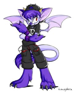 Rating: Safe Score: 0 Tags: alternative_fashion anthro bat bondage_pants bottomwear chibi clothed clothing collar digital_drawing_(artwork) digital_media_(artwork) e621 goth hat headgear headwear heterochromia holly_marie_ogburn horn jax_(jax_the_bat) male mall_goth mammal membrane_(anatomy) membranous_wings pants shirt simple_background solo tail topwear white_background wings User: bunchy7s