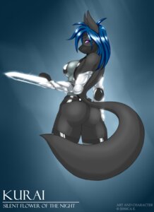 Rating: Questionable Score: 0 Tags: anthro black_body blue_hair breasts butt canid canine clothed clothing e621 english_text female fox hair knife mammal matypup purple_eyes side_boob skimpy solo tail text User: bunchy7s Rating: Questionable Score: 0 Tags: anthro black_body blue_hair breasts butt canid canine clothed clothing e621 english_text female fox hair knife mammal matypup purple_eyes side_boob skimpy solo tail text User: bunchy7s