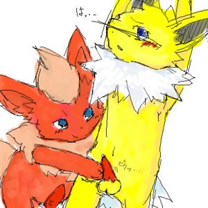 Rating: Explicit Score: 0 Tags: balls blush canine_penis dominant_feral eeveelution feral feral_on_feral flareon jolteon knot male male_only meikii nintendo penis pokemon pokemon_(species) rule34 simple_background small_penis User: bunchy7s