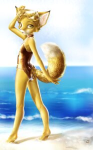 Rating: Questionable Score: 0 Tags: 2010 4_fingers absurd_res agnes_(fantastic_mr._fox) ancesra anthro backless_clothing backless_swimsuit barefoot beach big_ears big_eyes biped breasts butt canid canine child clothing detailed detailed_background digital_media_(artwork) e621 eyewear fantastic_mr._fox feet female fennec_fox fingers flat_chested fox freckles fur glistening goggles hi_res humanoid_feet latex looking_at_viewer looking_back mammal one-piece_swimsuit open-back_swimsuit outside plantigrade pose raised_tail realistic red_fox sand sea seaside shaded sky solo standing summer swimwear tail tiptoes true_fox water wet yellow_body yellow_eyes yellow_fur young young_anthro young_female User: bunchy7s